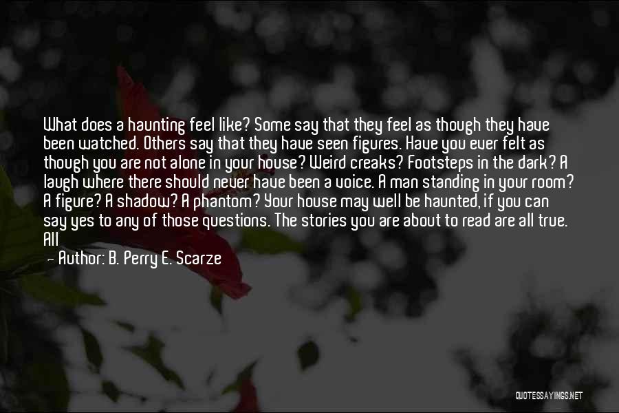 Alone Feel Quotes By B. Perry E. Scarze