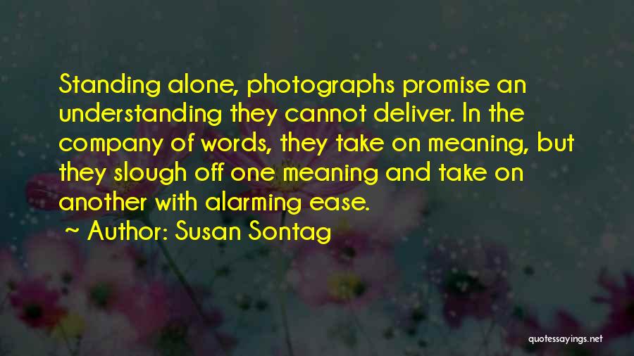 Alone Standing Quotes By Susan Sontag