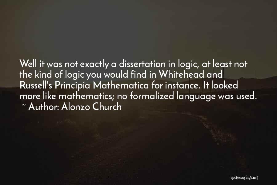 Alonzo Quotes By Alonzo Church