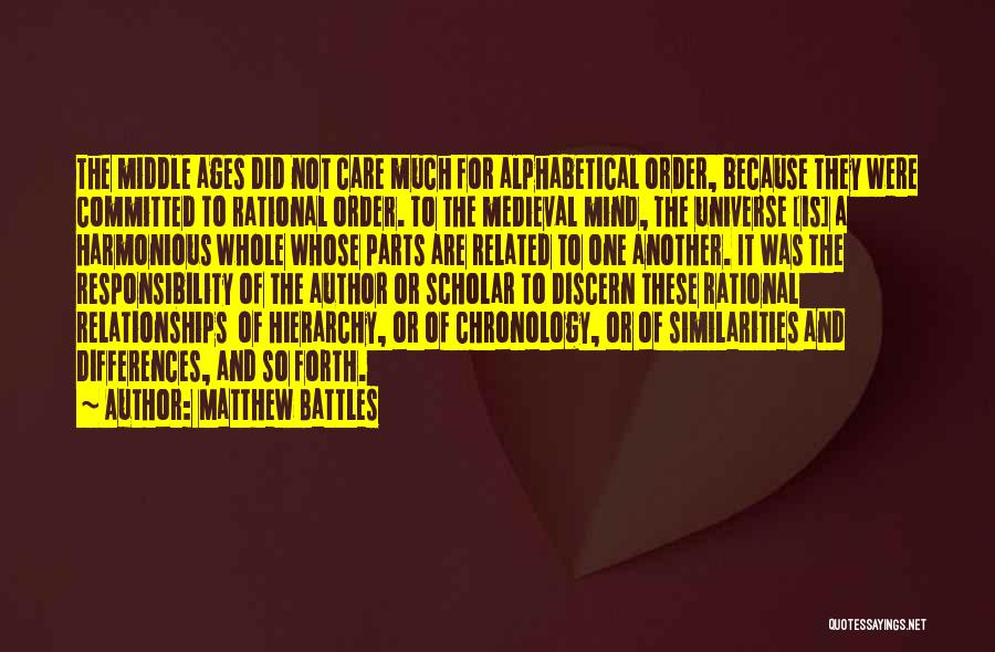 Alphabetical Quotes By Matthew Battles