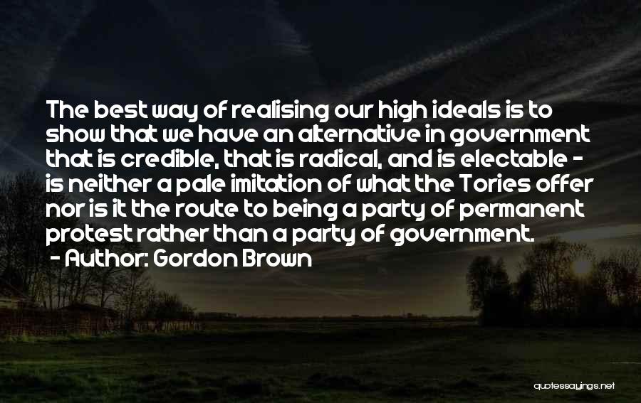 Alternative Route Quotes By Gordon Brown