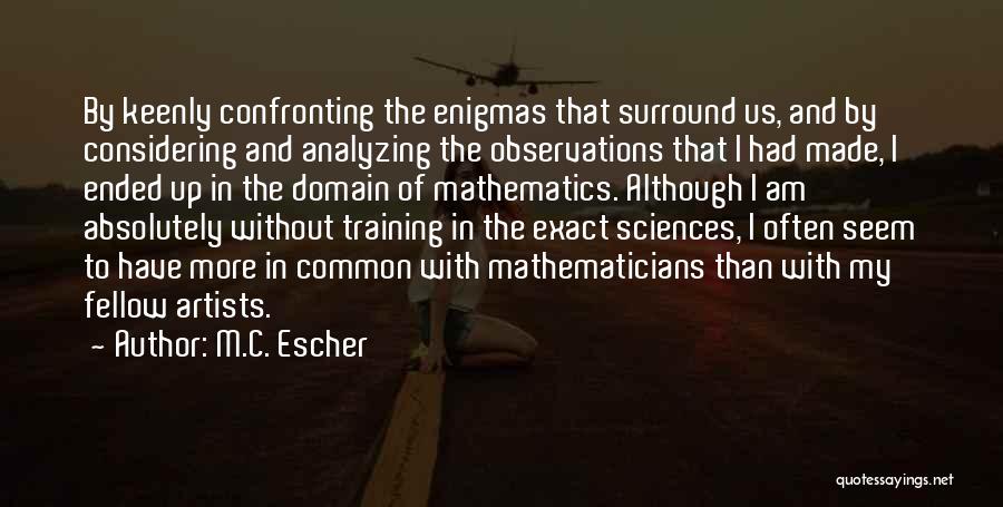 Although Quotes By M.C. Escher