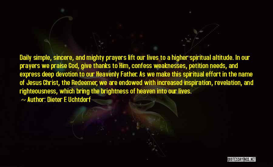 Altitude Quotes By Dieter F. Uchtdorf