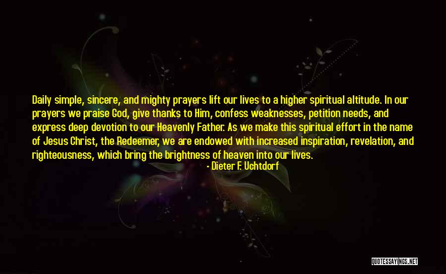 Altitude Quotes By Dieter F. Uchtdorf