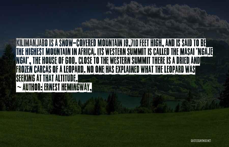 Altitude Quotes By Ernest Hemingway,