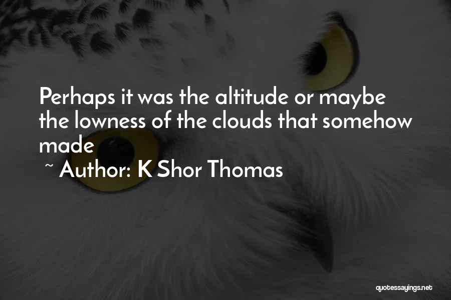 Altitude Quotes By K Shor Thomas