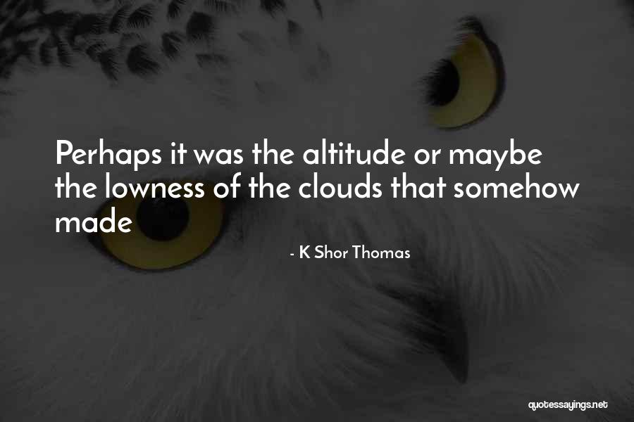 Altitude Quotes By K Shor Thomas