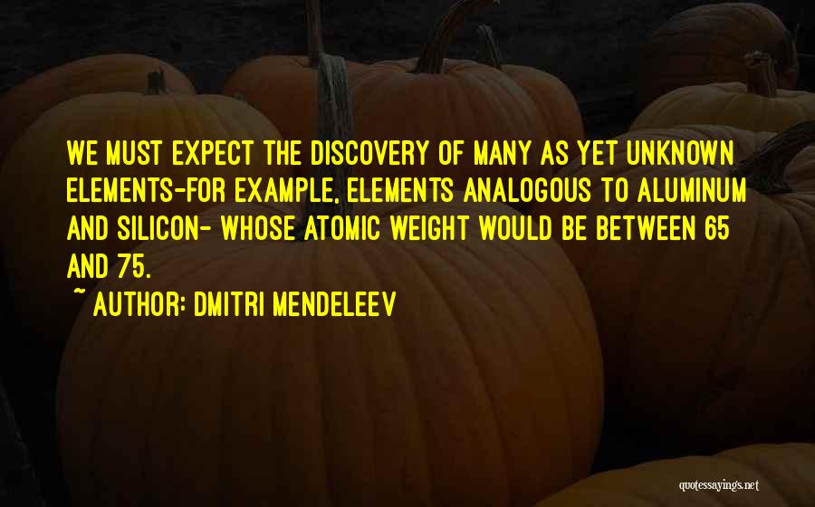 Aluminum Quotes By Dmitri Mendeleev