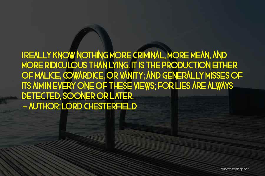 Always Aim For Quotes By Lord Chesterfield