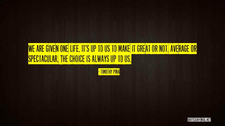 Always Choice Quotes By Timothy Pina Always Choice Quotes By Timothy Pina