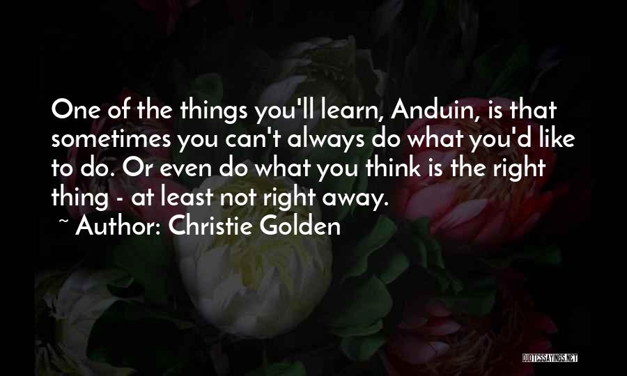 Always Do Right Quotes By Christie Golden