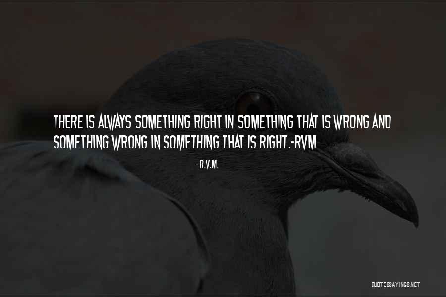 Always Doing Something Wrong Quotes By R.v.m.