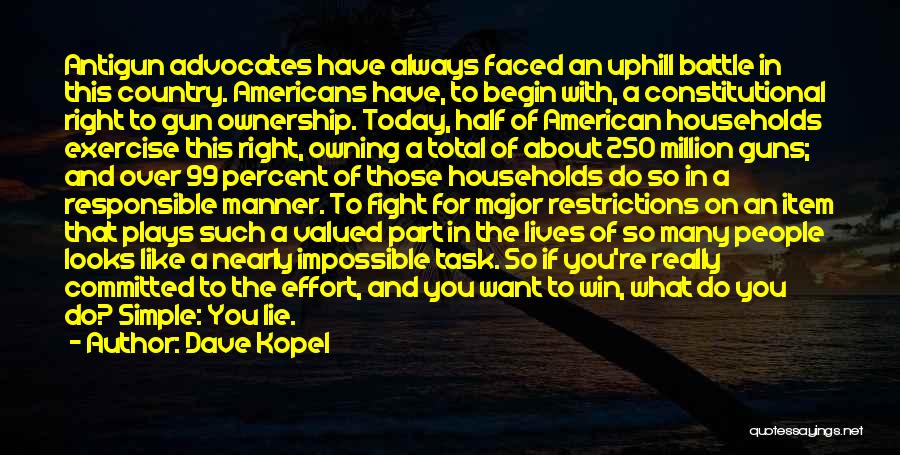 Always Fight For What You Want Quotes By Dave Kopel