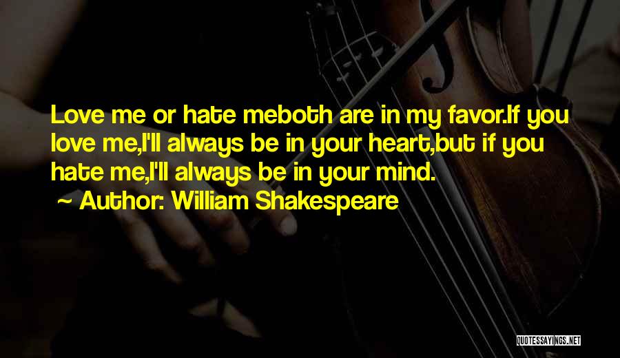 Always In My Mind Love Quotes By William Shakespeare