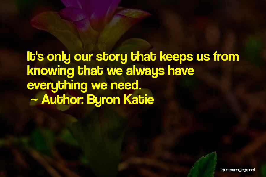 Always Knowing Quotes By Byron Katie