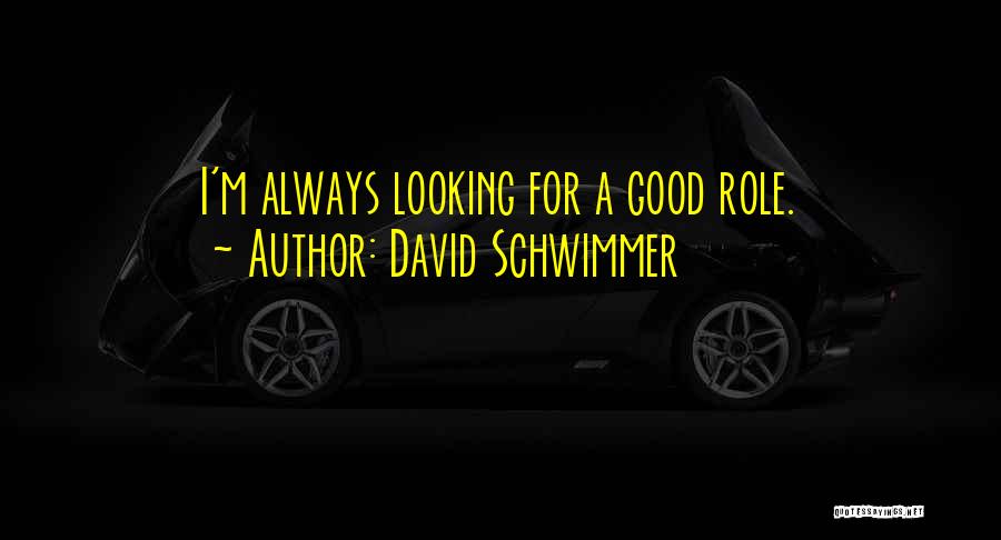 Always Looking Good Quotes By David Schwimmer