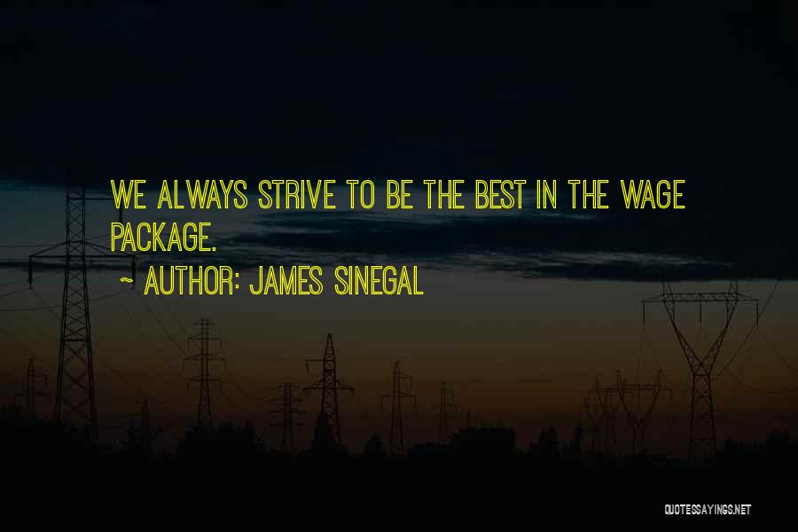 Always Strive For The Best Quotes By James Sinegal