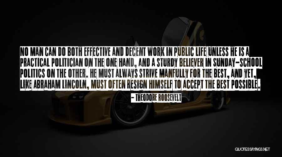 Always Strive For The Best Quotes By Theodore Roosevelt