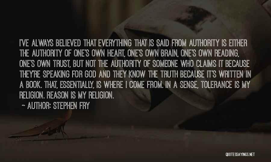 Always Trust In God Quotes By Stephen Fry