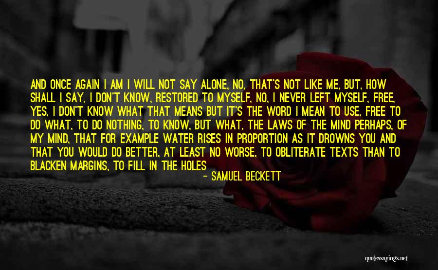 Am Better Alone Quotes By Samuel Beckett