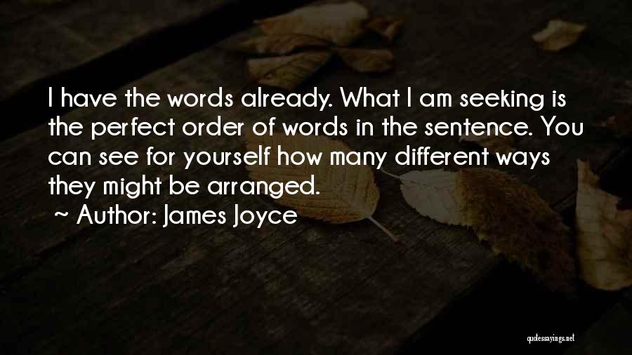 Am I Perfect For You Quotes By James Joyce