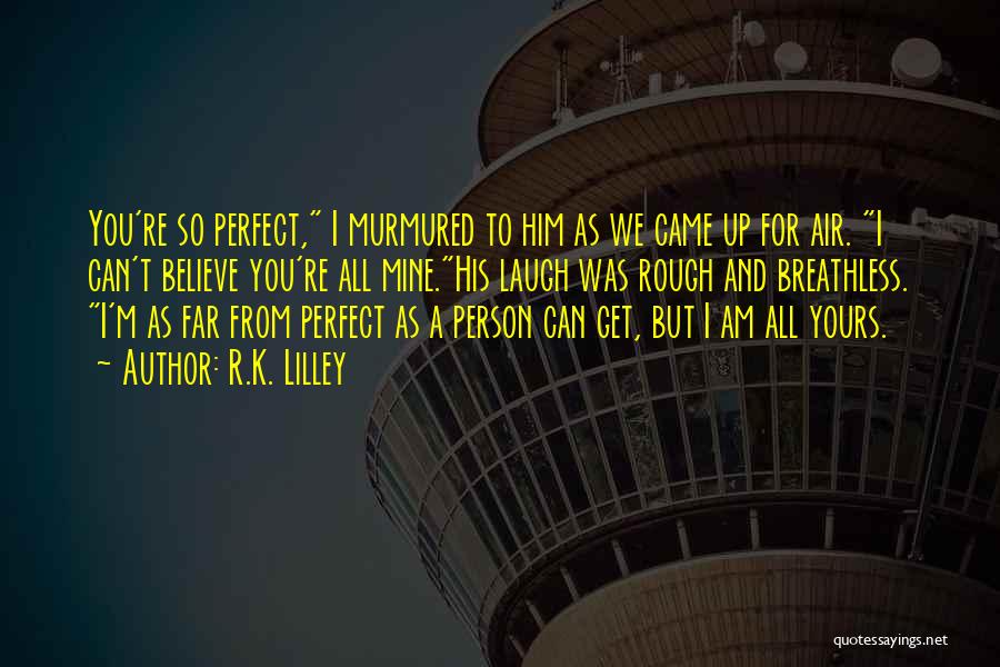 Am I Perfect For You Quotes By R.K. Lilley