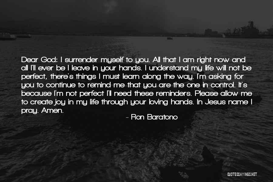 Am I Perfect For You Quotes By Ron Baratono