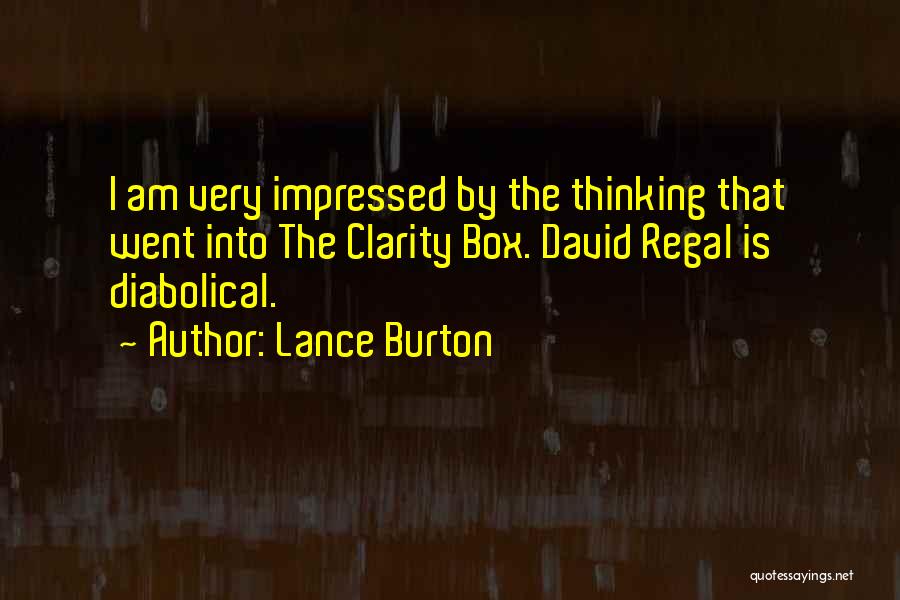 Am Impressed Quotes By Lance Burton