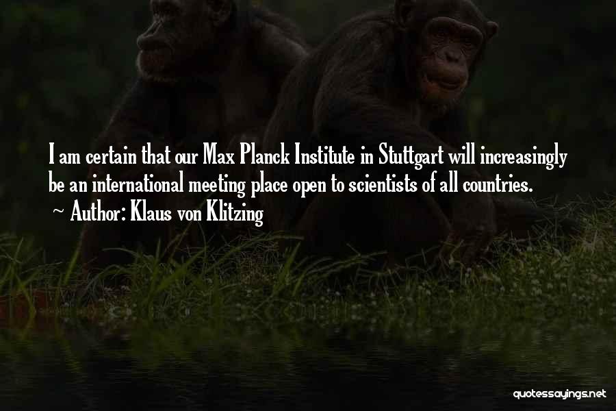 Am International Quotes By Klaus Von Klitzing