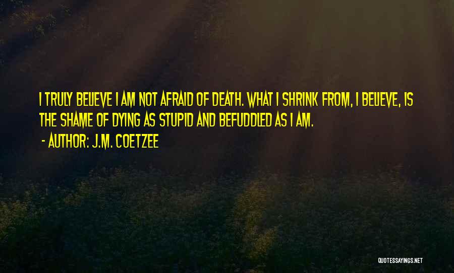 Am Not Afraid Of Death Quotes By J.M. Coetzee