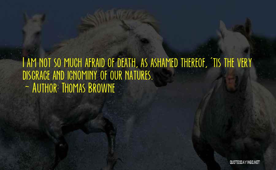 Am Not Afraid Of Death Quotes By Thomas Browne