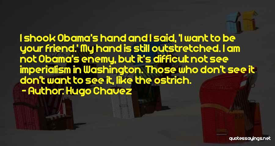 Am Not Your Friend Quotes By Hugo Chavez