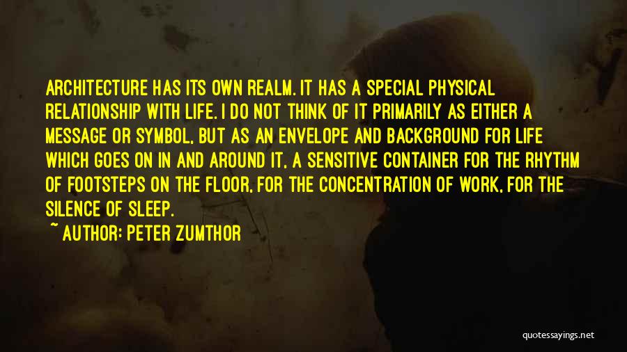 Amada Amante Quotes By Peter Zumthor