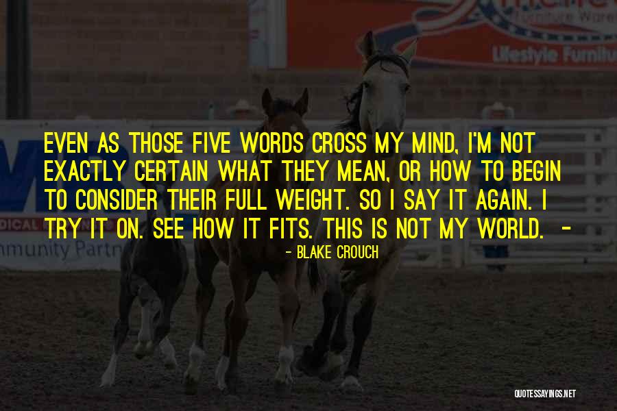 Amandus Adamson Quotes By Blake Crouch Amandus Adamson Quotes By Blake Crouch