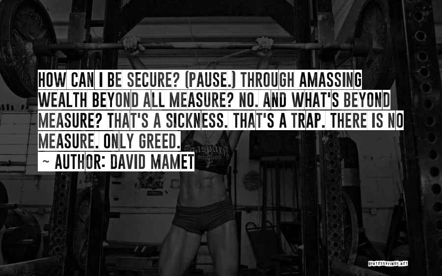 Amassing Wealth Quotes By David Mamet