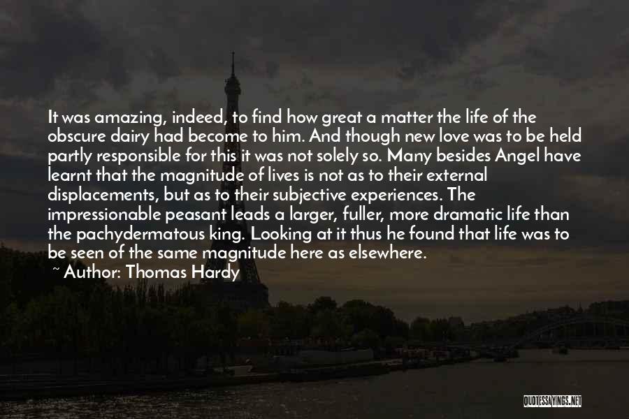 Amazing Life Experiences Quotes By Thomas Hardy