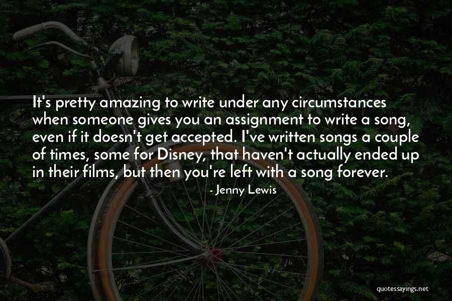 Amazing Song Quotes By Jenny Lewis Amazing Song Quotes By Jenny Lewis