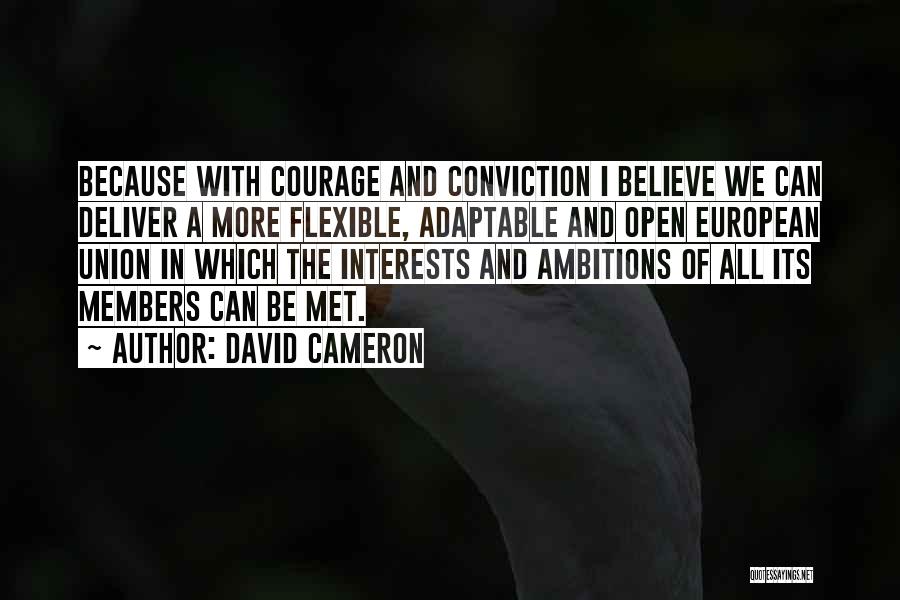 Ambition And Courage Quotes By David Cameron