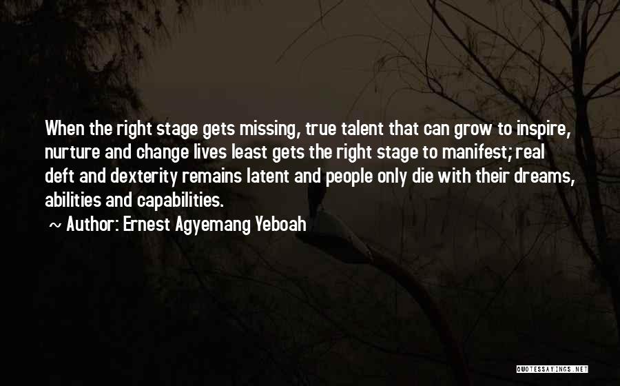 Ambition And Dreams Quotes By Ernest Agyemang Yeboah