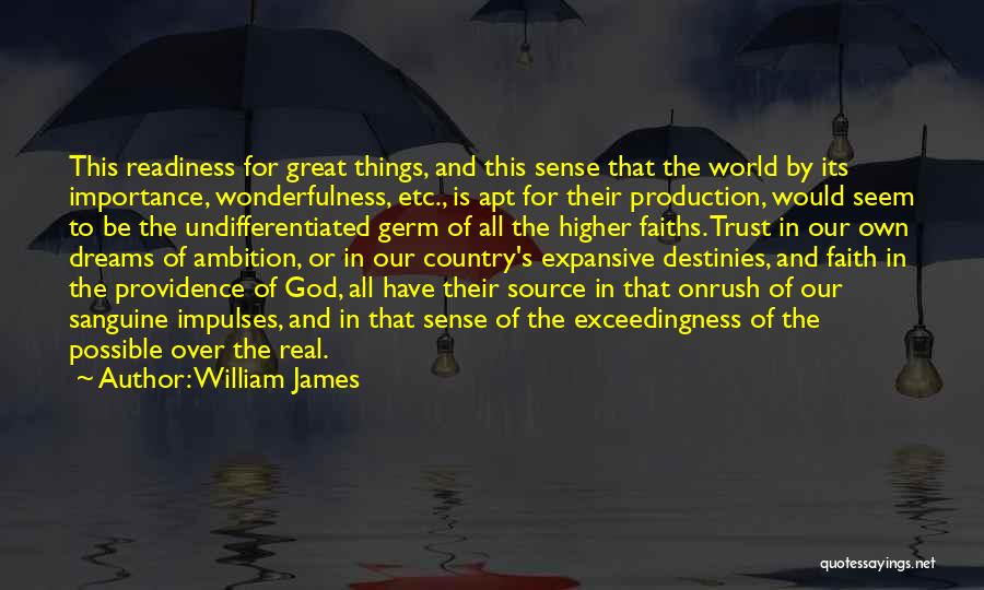 Ambition And Dreams Quotes By William James