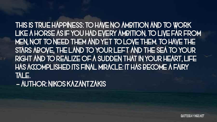 Ambition And Happiness Quotes By Nikos Kazantzakis