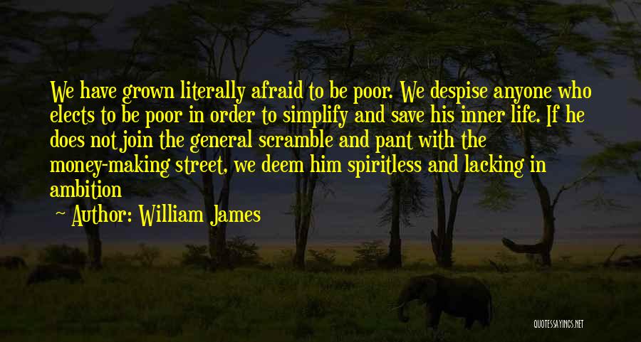 Ambition And Money Quotes By William James