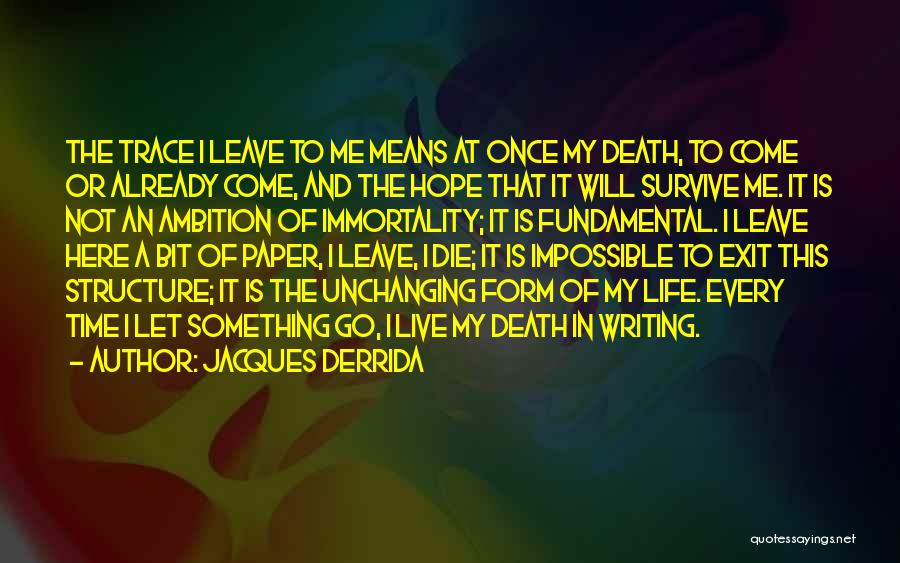 Ambition In Life Quotes By Jacques Derrida