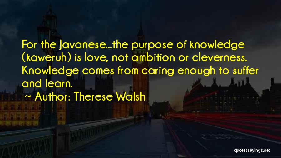 Ambition Over Love Quotes By Therese Walsh