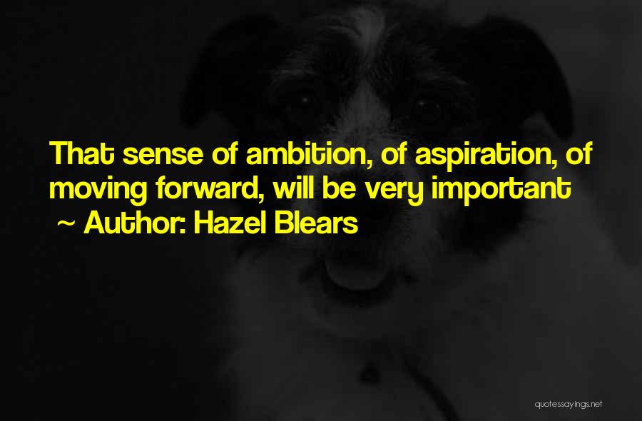 Ambition Vs Aspiration Quotes By Hazel Blears