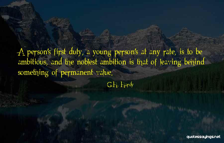 Ambitious Person Quotes By G.H. Hardy Ambitious Person Quotes By G.H. Hardy