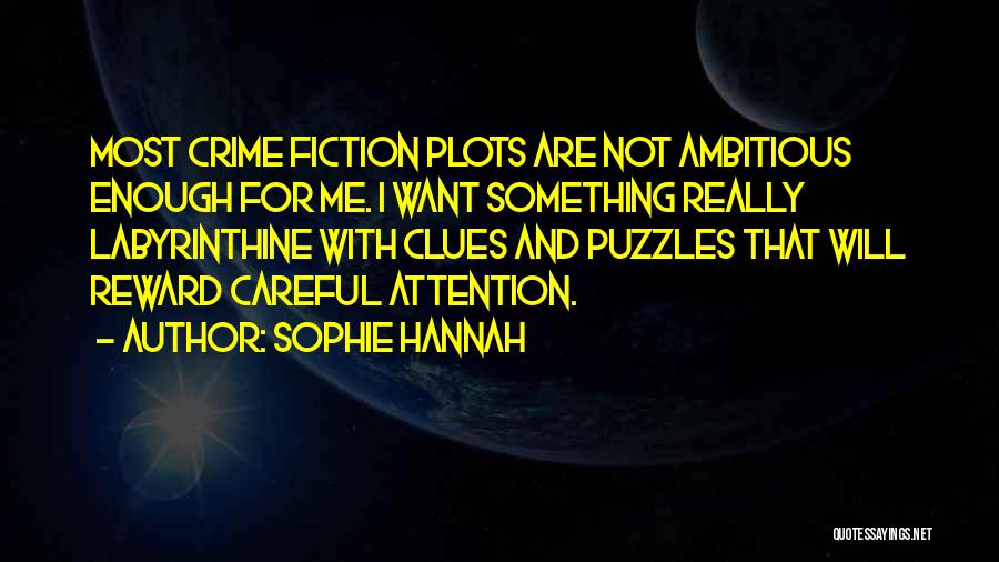 Ambitious Quotes By Sophie Hannah