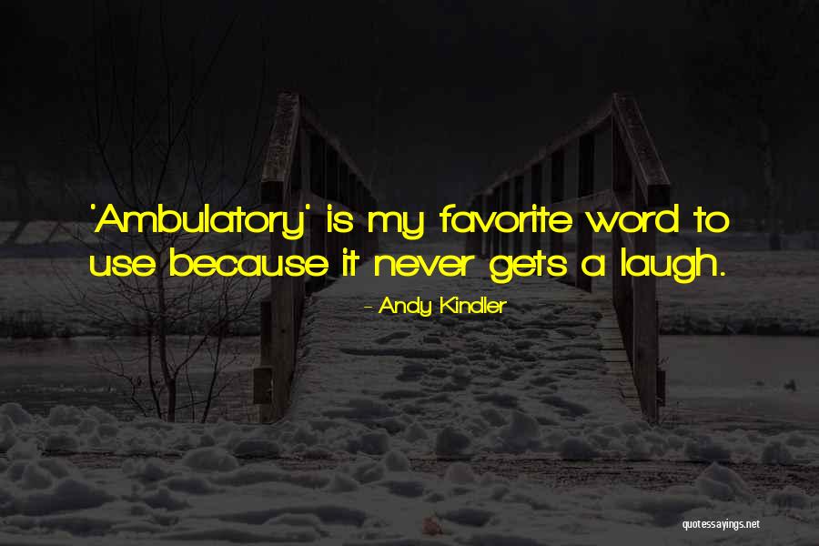 Ambulatory Quotes By Andy Kindler Ambulatory Quotes By Andy Kindler