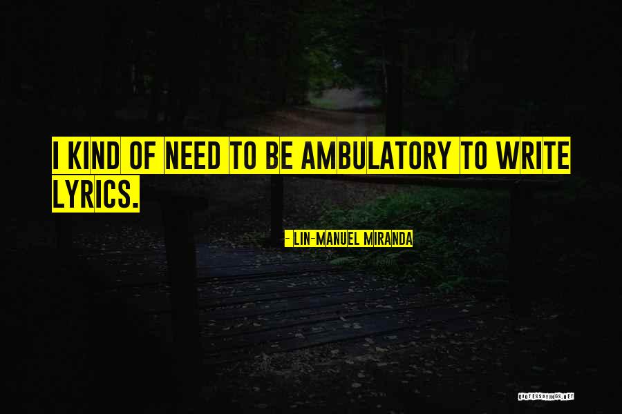 Ambulatory Quotes By Lin-Manuel Miranda