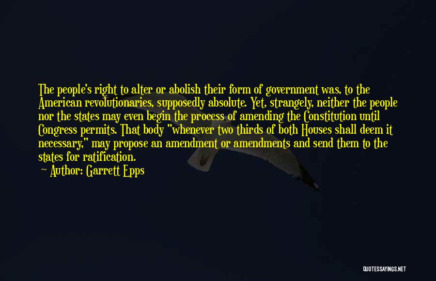 Amending The Constitution Quotes By Garrett Epps